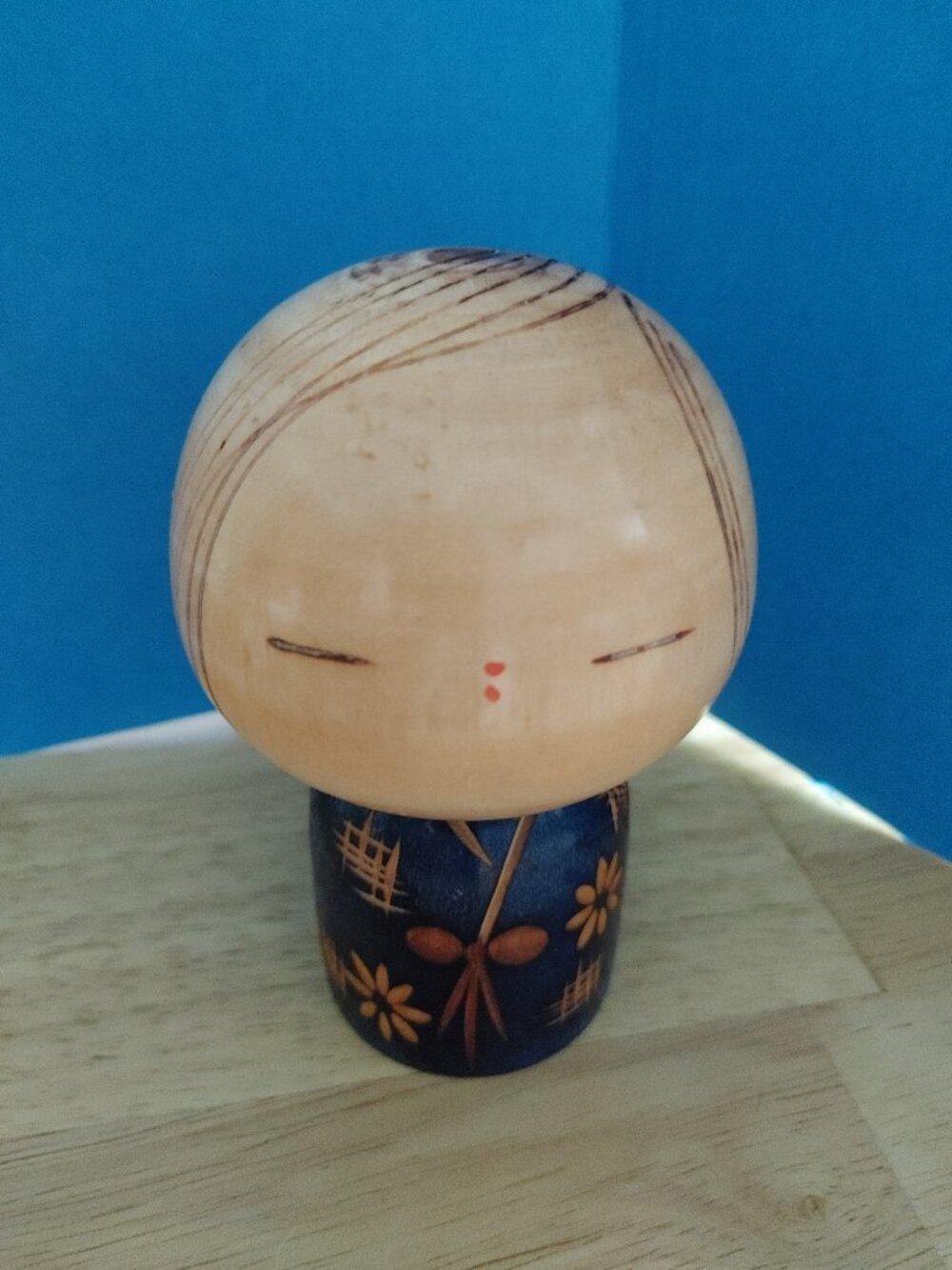 Vintage Wooden Handcrafted Japanese Doll - Picture 2 of 7